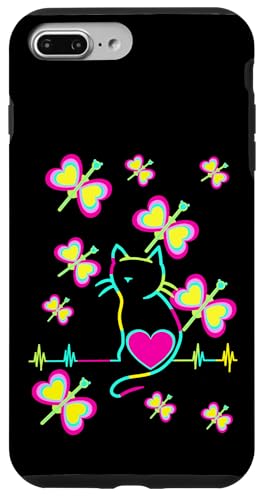 Gefühle Frühling Herzschlag Katze Katzen Retro Kind Vintage Hülle für iPhone 7 Plus/8 Plus Gefühle Frühling Herzschlag Katze Katzen Retro Kind Vintage Hülle für iPhone 7 Plus/8 Plus von 80er 90er Katzen Retro Katze Vintage