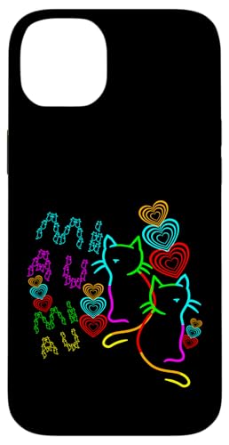 Hippie Reto Katzen Katze Kinder Mädchen Jungen Herzen 80er Hülle für iPhone 14 Plus Hippie Reto Katzen Katze Kinder Mädchen Jungen Herzen 80er Hülle für iPhone 14 Plus von 80er 90er Katzen Retro Katze Vintage