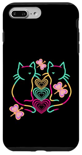 Retro Frühling Sommer Katzen Katze Herzen Schmetterling 80er Hülle für iPhone 7 Plus/8 Plus Retro Frühling Sommer Katzen Katze Herzen Schmetterling 80er Hülle für iPhone 7 Plus/8 Plus von 80er 90er Katzen Retro Katze Vintage