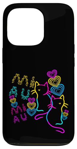 Retro Herz Katzen Katze 80er90er Kinder Kind Mädchen Jungen Hülle für iPhone 13 Pro Retro Herz Katzen Katze 80er90er Kinder Kind Mädchen Jungen Hülle für iPhone 13 Pro von 80er 90er Katzen Retro Katze Vintage
