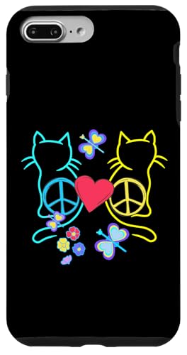 Retro Hippie Katzen Katze Schmetterlinge Herz Peace 80er Hülle für iPhone 7 Plus/8 Plus Retro Hippie Katzen Katze Schmetterlinge Herz Peace 80er Hülle für iPhone 7 Plus/8 Plus von 80er 90er Katzen Retro Katze Vintage