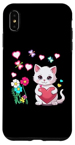 Retro Katzen Herz Herzen Katze Frühling Sommer Kinder Kind Hülle für iPhone XS Max Retro Katzen Herz Herzen Katze Frühling Sommer Kinder Kind Hülle für iPhone XS Max von 80er 90er Katzen Retro Katze Vintage