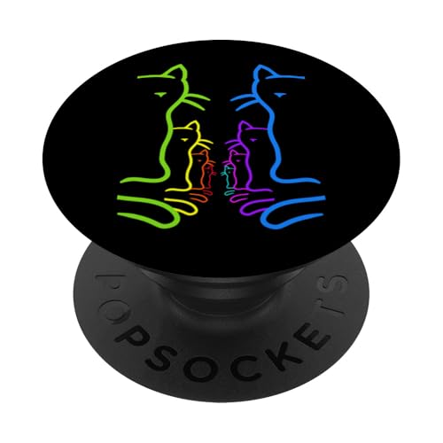 Retro Katzen Katze Katzenliebhaber Kinder Kind 80er Vintage PopSockets Klebender PopGrip Retro Katzen Katze Katzenliebhaber Kinder Kind 80er Vintage PopSockets Klebender PopGrip von 80er 90er Katzen Retro Katze Vintage