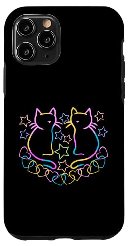 Retro Katzen Katze Kind Kinder Vintage Kätzchen Tierfreund Hülle für iPhone 11 Pro Retro Katzen Katze Kind Kinder Vintage Kätzchen Tierfreund Hülle für iPhone 11 Pro von 80er 90er Katzen Retro Katze Vintage