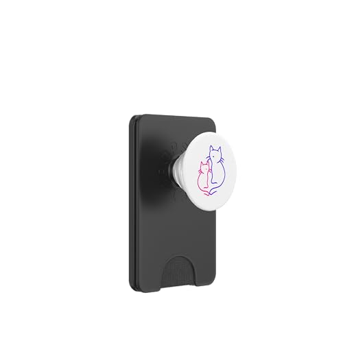 Retro Katzen Vintage 80er 90er Mama Katze Kind Katze Kinder PopSockets PopWallet für MagSafe von 80er 90er Katzen Retro Katze Vintage