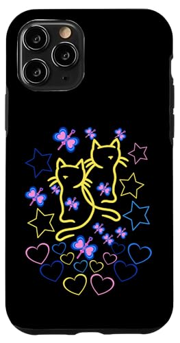 Retro Kinder Kind Katzen Katze Herzen Mädchen Jungen Vintage Hülle für iPhone 11 Pro Retro Kinder Kind Katzen Katze Herzen Mädchen Jungen Vintage Hülle für iPhone 11 Pro von 80er 90er Katzen Retro Katze Vintage
