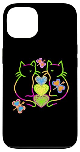 Sommer Katzen Kinder Kind Retro Sommerzeit 80er Herz Katze Hülle für iPhone 13 Sommer Katzen Kinder Kind Retro Sommerzeit 80er Herz Katze Hülle für iPhone 13 von 80er 90er Katzen Retro Katze Vintage