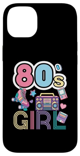 80er Jahre Mädchen Retro Vibes mit bunten 80er Ikonen Fun Damen Hülle für iPhone 14 Plus von 80s Retro Classic Vintage Style Nostalgic