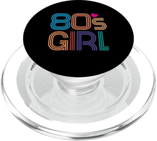 Lebendiges Retro-80er-Jahre-Mädchen-Design für nostalgische Feiern PopSockets PopGrip für MagSafe von 80s Retro Classic Vintage Style Nostalgic