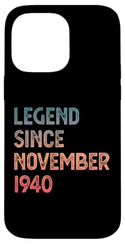 Hülle für iPhone 14 Pro Max 84. Geburtstag Männer Frauen Legende seit November 1940 von 84th Birthday Men Women Legend November 1940