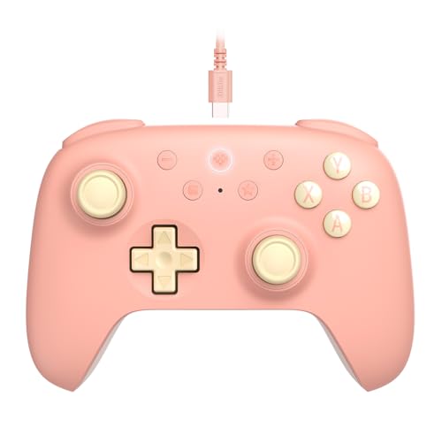 8bitdo Ultimate 2C Wired Controller for Windows PC and Android, with 1000Hz Polling Rate, Hall Effect Joysticks and Hall Triggers, and Remappable L4/R4 Bumpers (Peach) von 8bitdo