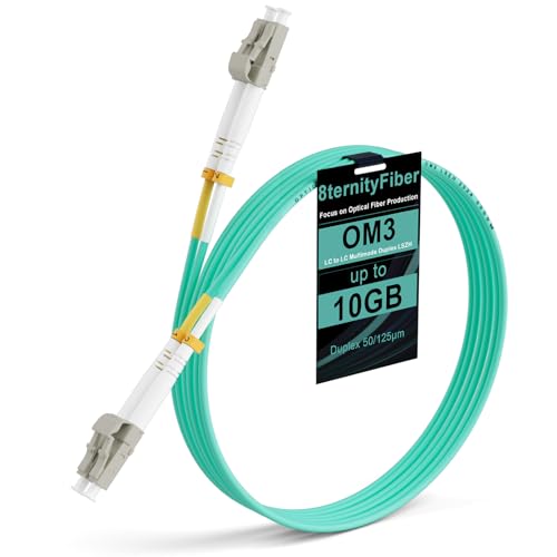 8ternityFiber - 50 m LC Multi Mode Duplex OM3, 10 GB Glasfaser 50/125um, Längenoptionen: 0,2 m - 100 m, 2 mm LSZH von 8ternityFiber