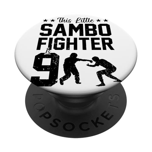 Dieser kleine Sambo-Kämpfer ist 8 Jahre alt PopSockets Klebender PopGrip von 8th Birthday Party Kids Sambo Fighter