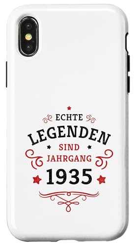 Hülle für iPhone X/XS 90. Geburtstag Legenden wurden 1935 geboren Jahrgang 1935 von 90. Geburtstag Baujahr 1935 neunzig Jahre alt