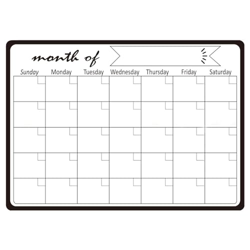 Magnetisches Wochenplaner Whiteboard Kühlschrank-Kalender, um organisiert zu sein- für Monatsplanungen, Veranstaltungseinträge und Ferienpläne - Schreibtafel - Monatlich von 95sCloud-1