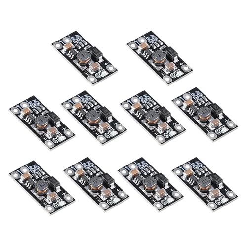 A-DIGISHUO Multifunktionaler Mini-DC-DC-Lithium-Batterie-Boost-Modul, Step-Up-Board-Konverter, 3,7 V auf 12 V, Spannungsregler, 5 V/8 V/9 V, LED-Anzeige, 10 Stück von A-DIGISHUO