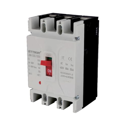 A2ZWORLD Magnetothermischer Schalter, MCCB Kurve C, 3P AC 400V 160A, Ui 660V Uimp 8Kv, Ics 18kA Icu 35kA, IP40 IEC60947-2 von A2ZWORLD