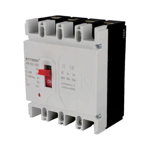 A2ZWORLD Magnetothermischer Schalter, MCCB Kurve C, 4P AC 400V 160A, Ui 660V Uimp 8Kv, Ics 18kA Icu 35kA, IP40 IEC60947-2 von A2ZWORLD