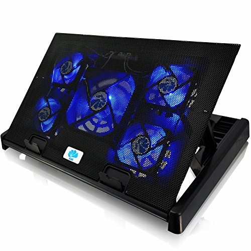 AABCOOLING NC81 - Laptop Ständer mit 2 Lüftern, Einstellbare Neigung und Blau Beleuchtung, Notebook Ständer, Lüfter, Schoßtablett für Laptops bis 17 Zoll und PS4 PRO/Xbox Consolen, Coolpad von AABCOOLING