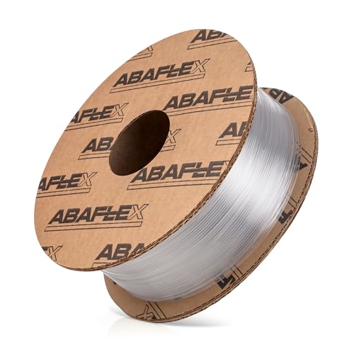 ABAFLEX PETG+ Filament 1.75 mm, 1000g, EKO Spule 84mm, Transparent, Toleranz ±0.019mm, Perfekte Präzision, HIGH-TECH EU Prod., SUPER schneller 3D-Druckmaterialien von ABAFLEX