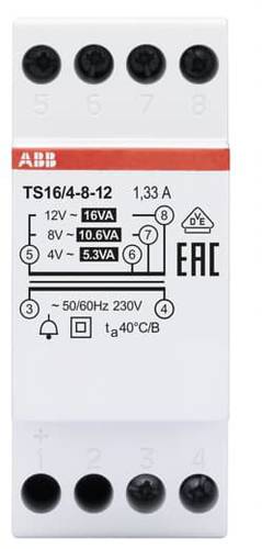 ABB 2CSM228625R0812 Klingel-Transformator 16V 4A von ABB