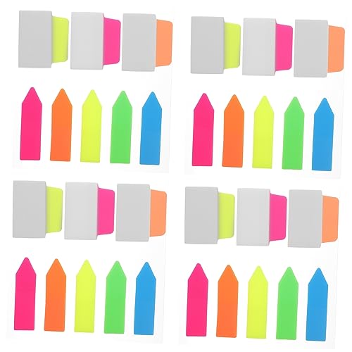 ABOOFAN Etikettenaufkleber 5 Sets Selbstklebende Dokumentenaufkleber Tabs -Haftnotizen Lesemarkierung Marker Aufkleber Seitentabs Neonlichter Notizbuch Binder von ABOOFAN