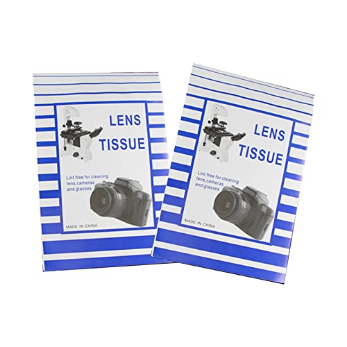 Objektiv-Reinigungspapier, tragbares Objektiv-Taschentuch, praktisches Objektiv-Reinigungstuch für Kamera, elektronische Bildschirme, Mikroskop und Brille (100 Blatt/2 Kopien) von ABinCHAOBang