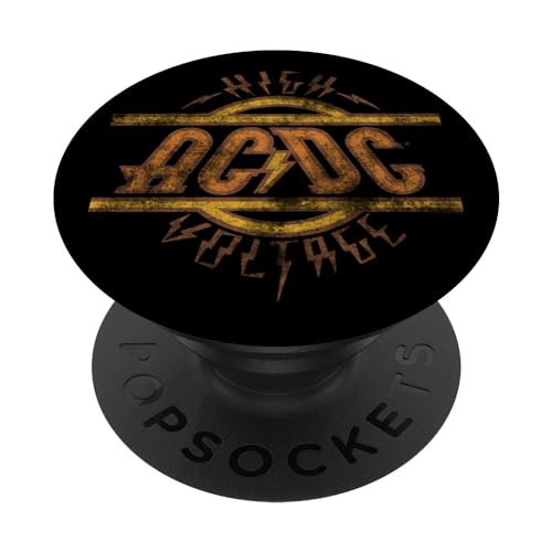 ACDC High Voltage Logo Distressed Rock Music Band PopSockets mit austauschbarem PopGrip von AC/DC