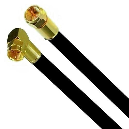 AC-Sat-Corner Fritz!Box 6690 Cable Router Netzwerk Anschlusskabel Deluxe Premium Kabel 8K Gold Gerade/Winkel Schwarz 5 Meter von AC-Sat-Corner