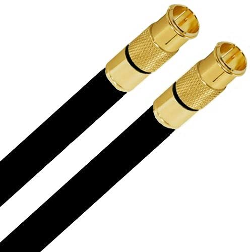 AC-Sat-Corner Fritz!Box Cable Vodafone Kabelanschluss Anschlusskabel HD 4K 8k F-Quick Kompressionsstecker Gold HQ Qualität Schwarz 3 Meter von AC-Sat-Corner