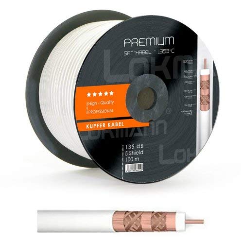 Lokmann Premium 135dB Stahl Kupfer 8mm SAT Koaxial Antennenkabel 5-Fach 4K 8K UHD 54 Meter von AC-Sat-Corner