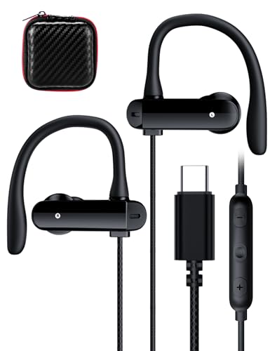 USB C Kopfhörer mit Mikrofon Wired Type C Over Ear Earbuds für iPhone 15 Pro Kopfhörer Lautstärkeregler Sport In Ear C Plug Headset für iPhone 15 Pro Max 15 Plus Samsung S24 S23 A35 A55 Pixel 8 7 Pro von ACANDYA