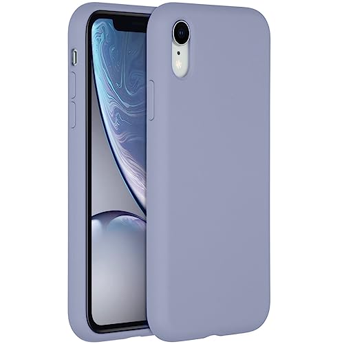 ACCEZZ kompatibel mit iPhone Xr Hülle – Liquid Silikon Case – Back Cover Handyhülle in Lavendel [Mikrofaser-Futter, Ultradünn, Kratzfest, Stabil] von ACCEZZ