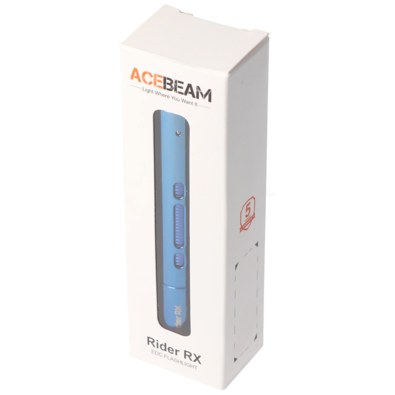 AceBeam Rider RX EDC mit 650 Lumen, kompakte LED-Taschenlampe, einhändige Bedienung, in fünf Farben erhältlich, inklusive 1x 14500 920mAh Li-Ion Akku von ACEBEAM