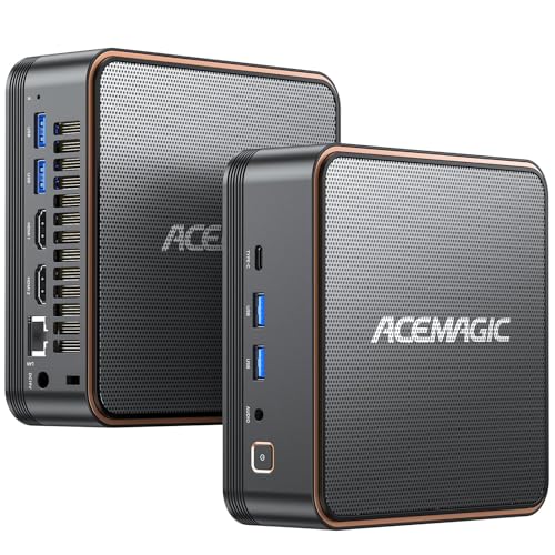 ACEMAGIC F2A AI Mini PC, Ιntel Ultra 7 155H(3D 16 Cores 22 Threads),32GB DDR5 1TB NVME SSD, WiFi7 Bluetooth 5.4 Micro Desktop Computer Für Gaming, Design und Programmierung von ACEMAGIC