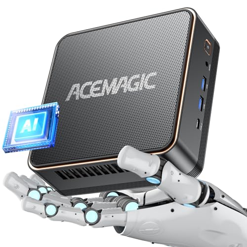 AI Mini PC, Ιntel Ultra 7 155H(3D 16 Cores 22 Threads),Ιntel AI Boost NPU, Ιntel Arc Graphics, 32GB DDR5 1TB NVME SSD, WiFi7 Bluetooth 5.4 Micro Desktop Computer Für Gaming, Design und Programmierung von ACEMAGIC