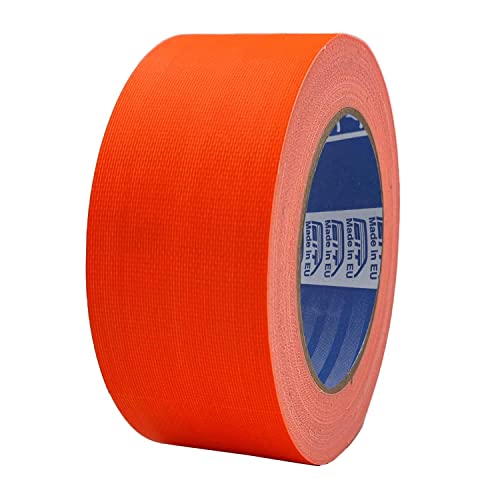 ACIT Gewebeband, fluoreszierendes orangefarbenes Klebeband, 50 mm x 25 m, verstärktes Gewebeband, Duct Tape, fluoreszierendes Gewebeband, Befestigung und Verpackung mit hoher Haftkraft (Orange) von ACIT