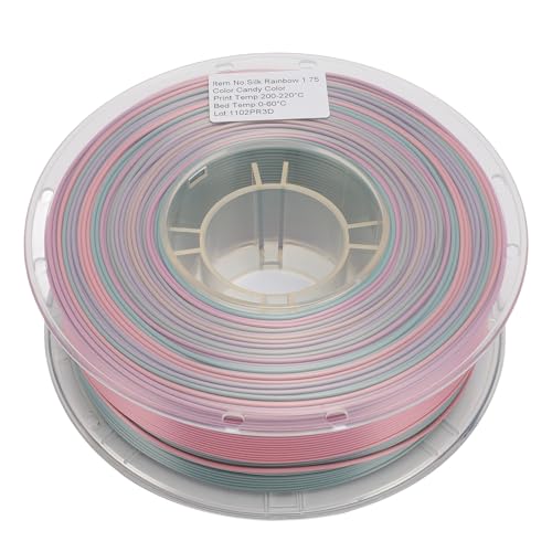 3D-Drucker-Filament, 3D-Seiden-PLA-Filament, 1,75 Mm, Pla-Filamentbündel, Filament-Pla-Matte Farbverlauf, 2,2 Lbs, Mehrfarbiges 3D-Drucker-PLA-Filament für die Meisten von ACOGEDO