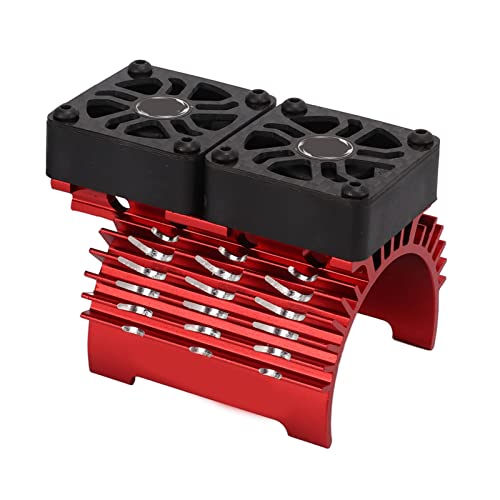 RC-Motorkühlventilatoren, Motorkühlventilator RC-Kühlventilatoren mit Metallabdeckung 4068 4074 Bürstenloser Motorkühlkörper Dual 30 Mm für 1/8 Ferngesteuertes Auto (Rot) von ACOGEDO