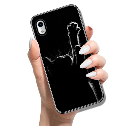 Silikon Hülle für iPhone XS Max 6.5 mit Muster Tierdruck TPU Stoßfest Cover Handyhülle Case für Frauen Mädchen Mann Jungen - Katzenpfote von ACOVER
