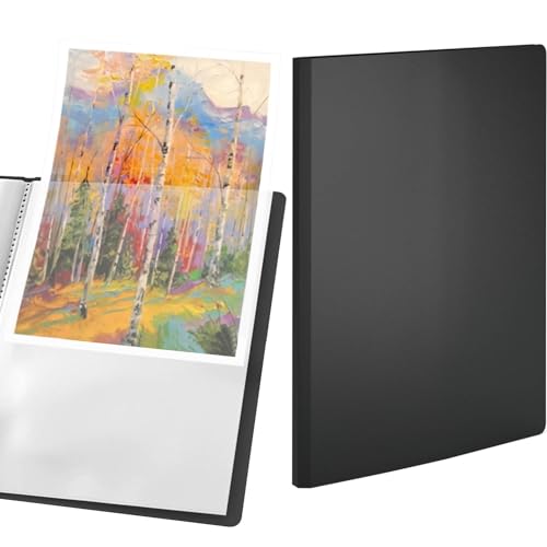 ACROPAQ Präsentationsmappe - Hochkapazitative schwarze Präsentationsmappe im A4-Format mit 40 Taschen - Strapazierfähiges Polypropylen, urkundenmappe erweiterbares Design und farbiges A5-Einlegeblatt ACROPAQ Präsentationsmappe - Hochkapazitative schwarze Präsentationsmappe im A4-Format mit 40 Taschen - Strapazierfähiges Polypropylen, urkundenmappe erweiterbares Design und farbiges A5-Einlegeblatt von ACROPAQ