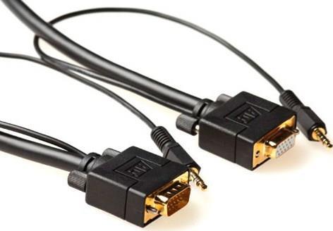 ACT 2m VGA + 3.5mm 2m VGA (D-Sub) + 3.5 mm (1/8") VGA (D-Sub) + 3.5 mm (1/8") Schwarz HDMI-Kabel (AK4980) von ACT