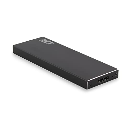 ACT Aluminium M.2 SATA SSD Gehäuse, USB 3.2 Gen 1, 5Gbps Übertragungsrate, B-Schlüssel / B+M-Schlüssel, M2 Externe SSD Gehäuse für Größe 2230/2242/2260/2280 - AC1600 von ACT