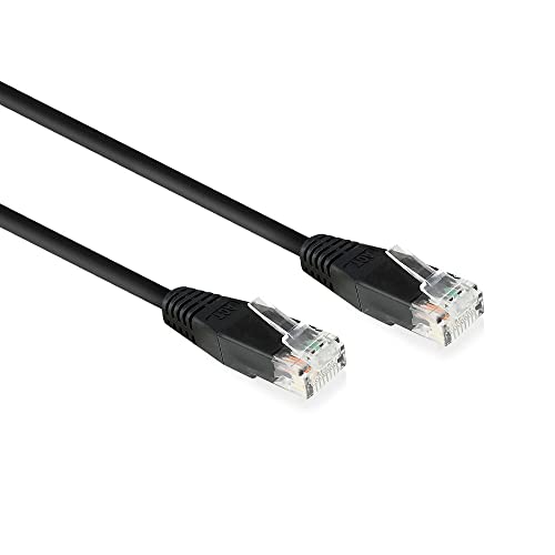 ACT CAT6 LAN Kabel 10meter Ethernet, 10/100/1000/Mbit/s, RJ45, U/UTP Ethernet Kabel, 250 MHz, PoE, Vollkupferleitungen, für Switch, Router, Patch Panel, TV, PC & Laptop - AC4010, Schwarz von ACT