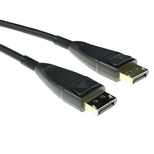 ACT Glasfaser DisplayPort Kabel 30m, 4K@60Hz, DP-Kabel 1.2a, Bandbreite 21.6 Gbps, Unterstützt HBR 2, HDCP 1.3, HDR, G-sync & FreeSync, Für Langstreckenübertragung, Aktives Optisches Kabel- AK4033 von ACT