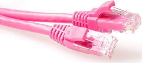 ACT Pink 3 meter U/UTP CAT6 patch cable snagless with RJ45 connectors. Cat6 u/utp snagless pk 3.00m (IS1803) von ACT