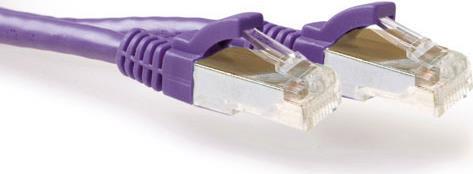 ACT Purple 1.5 meter LSZH SFTP CAT6A patch cable snagless with RJ45 connectors. Cat6a s/ftp lszh sng pl 1.50m (FB8751) von ACT