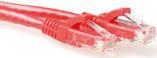 ACT Red 1 meter U/UTP CAT6 patch cable snagless with RJ45 connectors. Cat6 u/utp snagless rd 1.00m (IS8501) von ACT