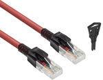 ACT Red 3 meters U/UTP CAT6A LSZH lockable patch cable snagless with RJ45 connectors (FB5503) von ACT