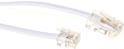 ACT White 5 meter flat telephone cable with RJ11 and RJ45 connectors. Rj45-rj11 cable white 5.00m (TD5305) von ACT